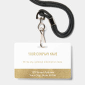 Aangepast zakelijk logo streepjescode foto van wer badge (Achterkant met lanyard)