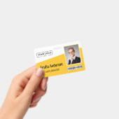 Aangepast zakelijk Logo streepjescode Foto werknem Badge (Handheld)