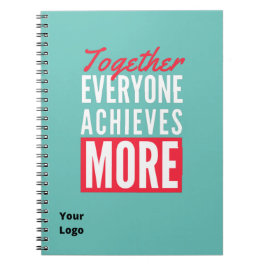 Aangepast Zakelijk Logo Teamwerk Motiverend Kantoo Notitieboek