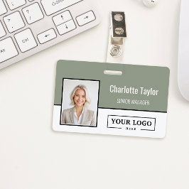 Aangepast zakelijk logo Werknemersfoto Badge