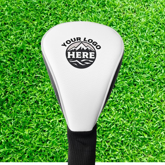 Aangepast zakelijk logo wit professioneel merklogo golfheadcover