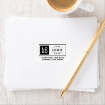 Aangepast zakelijk logo witte adres mailing