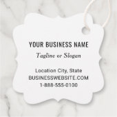 Aangepast zakelijk logo Witte Beugel Slogan Bedankjes Labels (Achterkant)