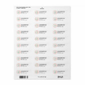 Aangepast zakelijk logo witte retouradreslabel etiket (Full Sheet)