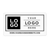 Aangepast zakelijk logo witte verzendwebsite etiket (Voorkant)