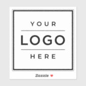 Aangepast zakelijk logo witte vinyl vierkant sticker (Vel)