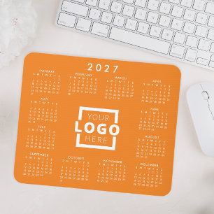 Aangepast zakelijk logo zakelijk 2027 kalender muismat