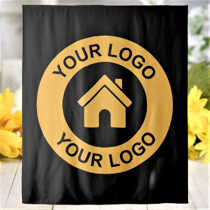Aangepast zakelijk logo zakelijke evenementen zwar wandkleed