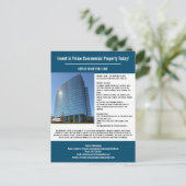 Aangepast zakelijk onroerend goed briefkaart (Staand voorkant)