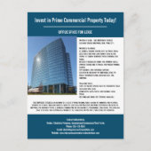 Aangepast zakelijk onroerend goed briefkaart (Voorkant)