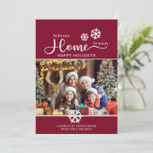 Aangepast zakelijk onroerend goed - kerstmis feestdagenkaart (Staand voorkant)