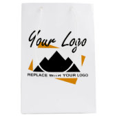 Aangepast Zakelijk Ontwerp Voeg uw bedrijf logo to Medium Cadeauzakje (Voorkant)