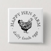 Aangepast zakelijk promotie logo vierkante button 5,1 cm (Voorkant)