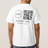 Aangepast Zakelijk QR-code Logo Voorzijde Achterzi T-shirt (Achterkant)