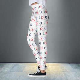 Aangepast zakelijk rechthoekig Logo voor kleurrijk Leggings