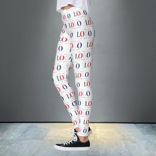 Aangepast zakelijk rechthoekig Logo voor kleurrijk Leggings
