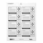 Aangepast zakelijk verzendadres met logo etiket (Full Sheet)