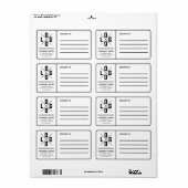 Aangepast zakelijk verzendadres met logo etiket (Full Sheet)