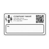 Aangepast Zakelijk Verzendlogo & QR-code Etiket (Voorkant)