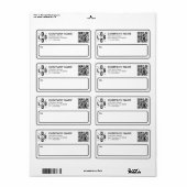Aangepast Zakelijk Verzendlogo & QR-code Etiket (Full Sheet)