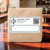 Aangepast Zakelijk Verzendlogo & QR-code Etiket