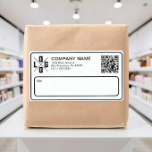 Aangepast Zakelijk Verzendlogo & QR-code Etiket