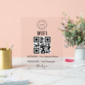 Aangepast zakelijk WiFi-bord met logo en QR-code Acryl Bord (Huwelijk)