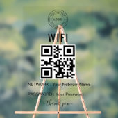 Aangepast zakelijk WiFi-bord met logo en QR-code Acryl Bord (Neutraal)