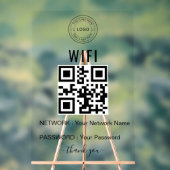 Aangepast zakelijk WiFi-bord met logo en QR-code Acryl Bord (Neutraal)