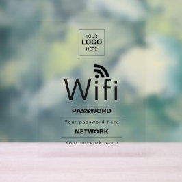 Aangepast zakelijk WiFi-bord met uw logo Acryl Bord