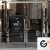 Aangepast zakelijk WiFi-bord met uw logo Raamsticker (Kantoordeur)