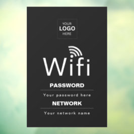 Aangepast zakelijk WiFi-bord met uw logo Raamsticker