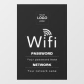 Aangepast zakelijk WiFi-bord met uw logo Raamsticker (Vel)