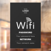 Aangepast zakelijk WiFi-bord met uw logo Raamsticker (Vel 2)