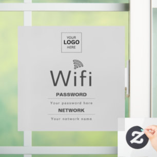 Aangepast zakelijk WiFi-bord met uw logo Raamsticker