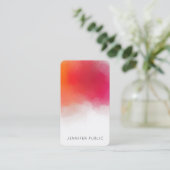 Aangepast zakelijkTemplate Modern, kleurrijk Abstr Visitekaartje (Staand voorkant)