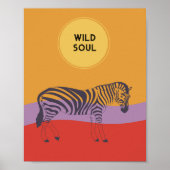 Aangepast zebra modern, helder, vette safari-poste poster (Voorkant)