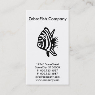 aangepast zebravisbedrijf visitekaartje