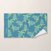 Aangepast Zee aan de kust Turquoise Blue Bad Handdoek (Handdoek)