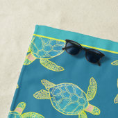 Aangepast Zee aan de kust Turquoise Blue Strandlaken (In situ)