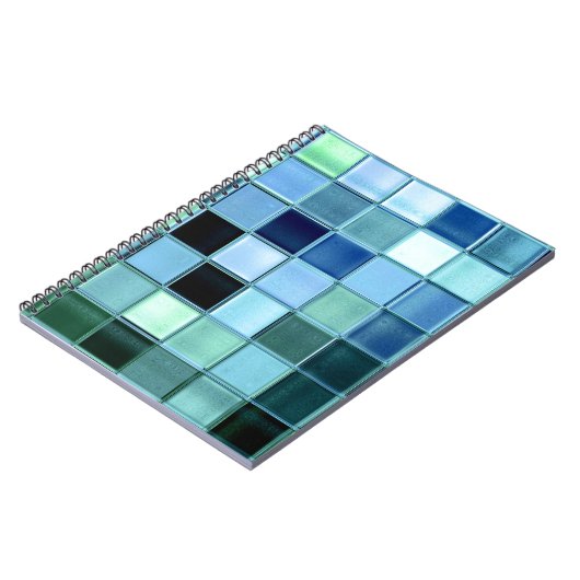 aangepast Zee Glass Mosaic square-laptop Notitieboek (Linkerzijde)