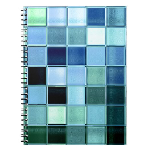 aangepast Zee Glass Mosaic square-laptop Notitieboek (Voorkant)