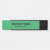 Aangepast Zee groene Sjabloon voor deurteken Deurbordje (Voorkant)