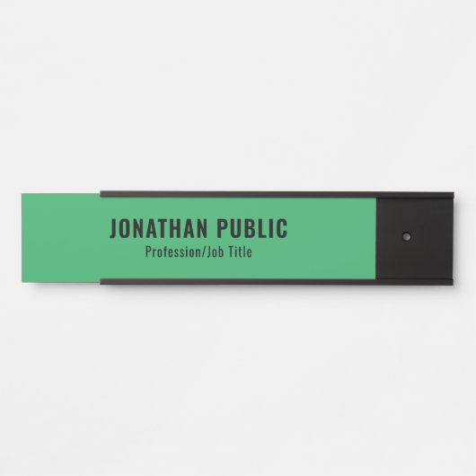 Aangepast Zee groene Sjabloon voor deurteken Deurbordje (Voorkant)