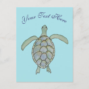 Aangepast Zee Turtle Briefkaart