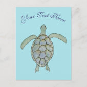 Aangepast Zee Turtle Briefkaart (Voorkant)