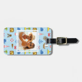 Aangepast Zee voor foto's, kunstpatroon Bagagelabel (Voorkant horizontaal)