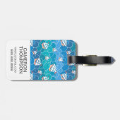 Aangepast Zee voor foto's met rotatieschema Bagagelabel (Achterkant horizontaal)