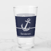 Aangepast zeeblauw zeeanker voor anker anker glas (Achterkant)