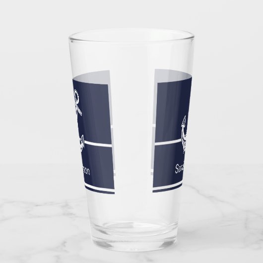 Aangepast zeeblauw zeeanker voor anker anker glas (Rechts)